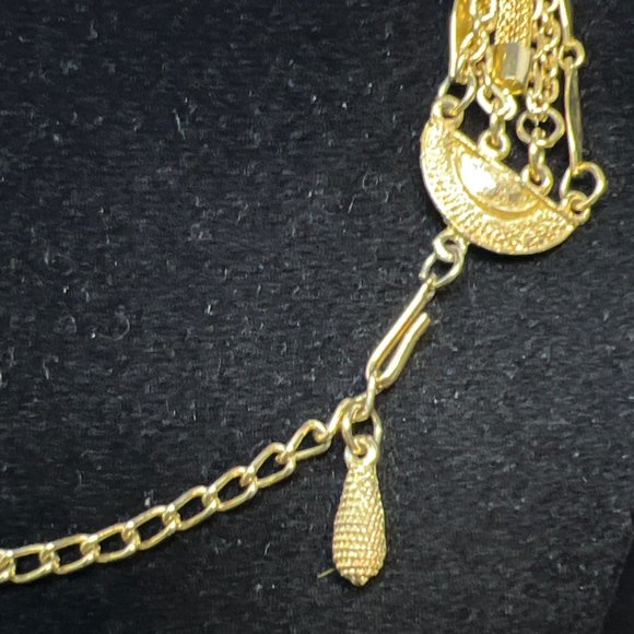 Vintage 7 Strand Gold Tone Necklace 17" (3865) - Picture 6 of 7